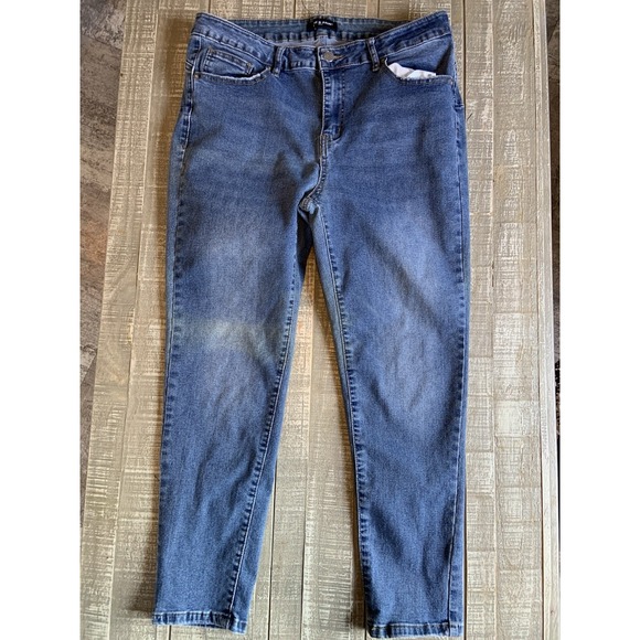 Fire & Rain Women's High Rise Skinny Jeans Medium Wash Size 14 Stretchy - Picture 1 of 7